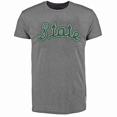 Michigan State Spartans Original Retro Brand Vintage Tri-Blend T-Shirt - Heathered Gray