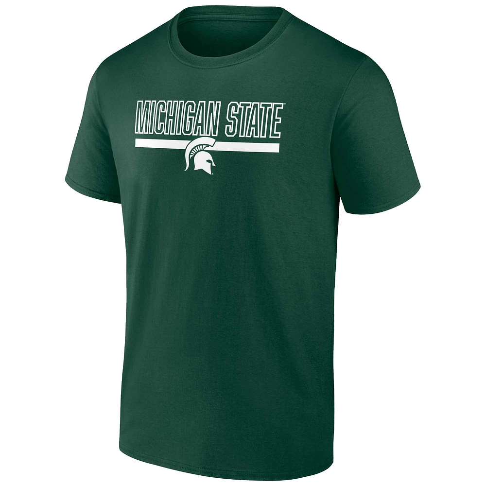 T-shirt vert pour hommes de l'équipe Big & Tall des Spartans l'État du Michigan