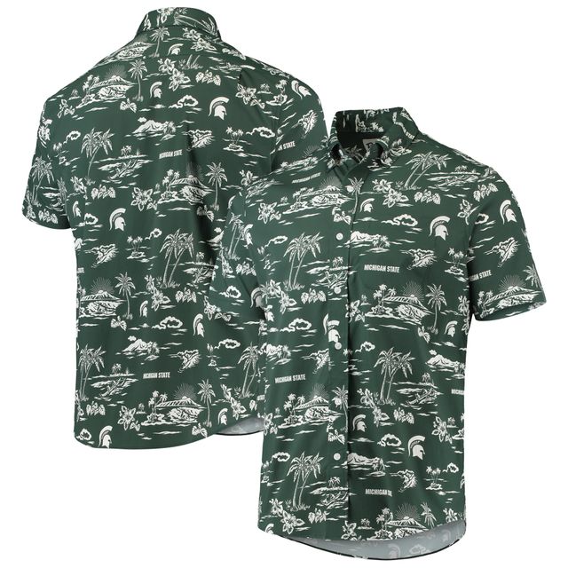 Chemise boutonnée classique Reyn Spooner verte des Spartans de l'État du Michigan pour hommes