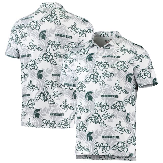 Polo de performance Reyn Spooner pour hommes, Michigan State Spartans, blanc