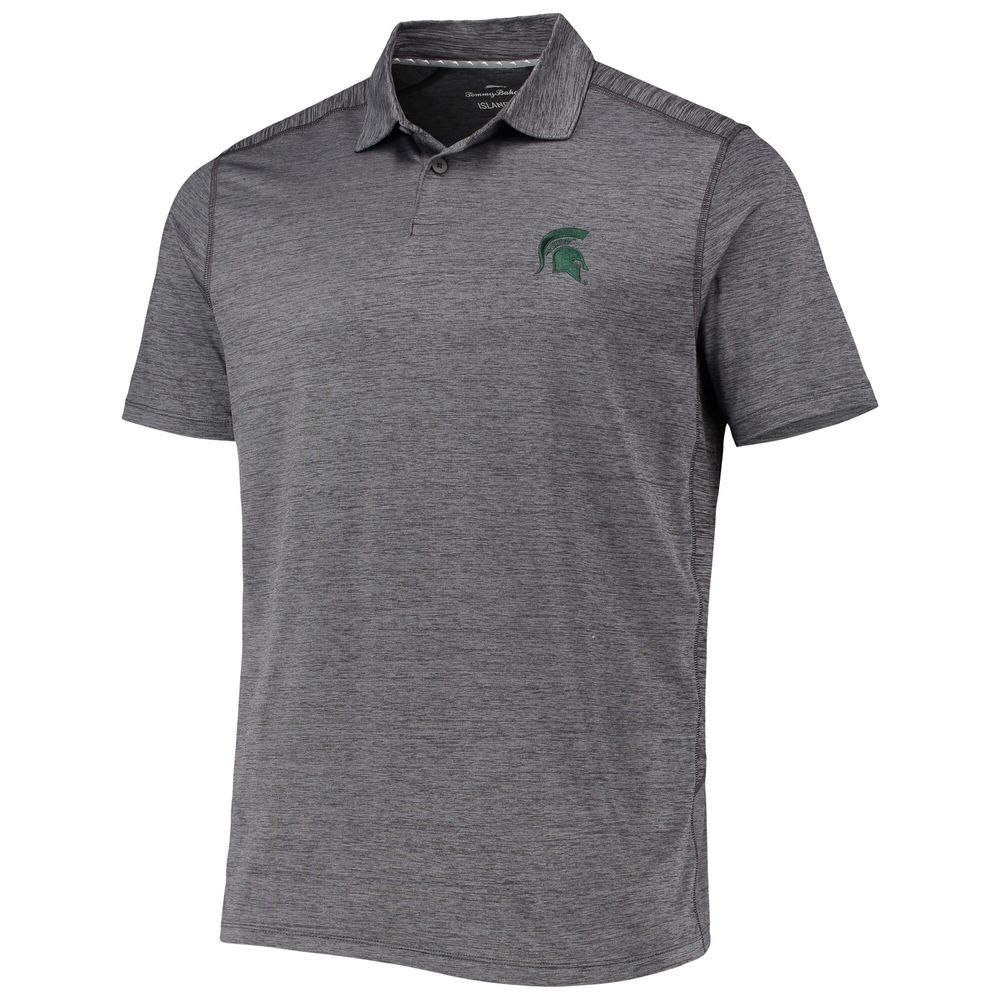 Men's Tommy Bahama Gray Michigan State Spartans Delray IslandZone Polo