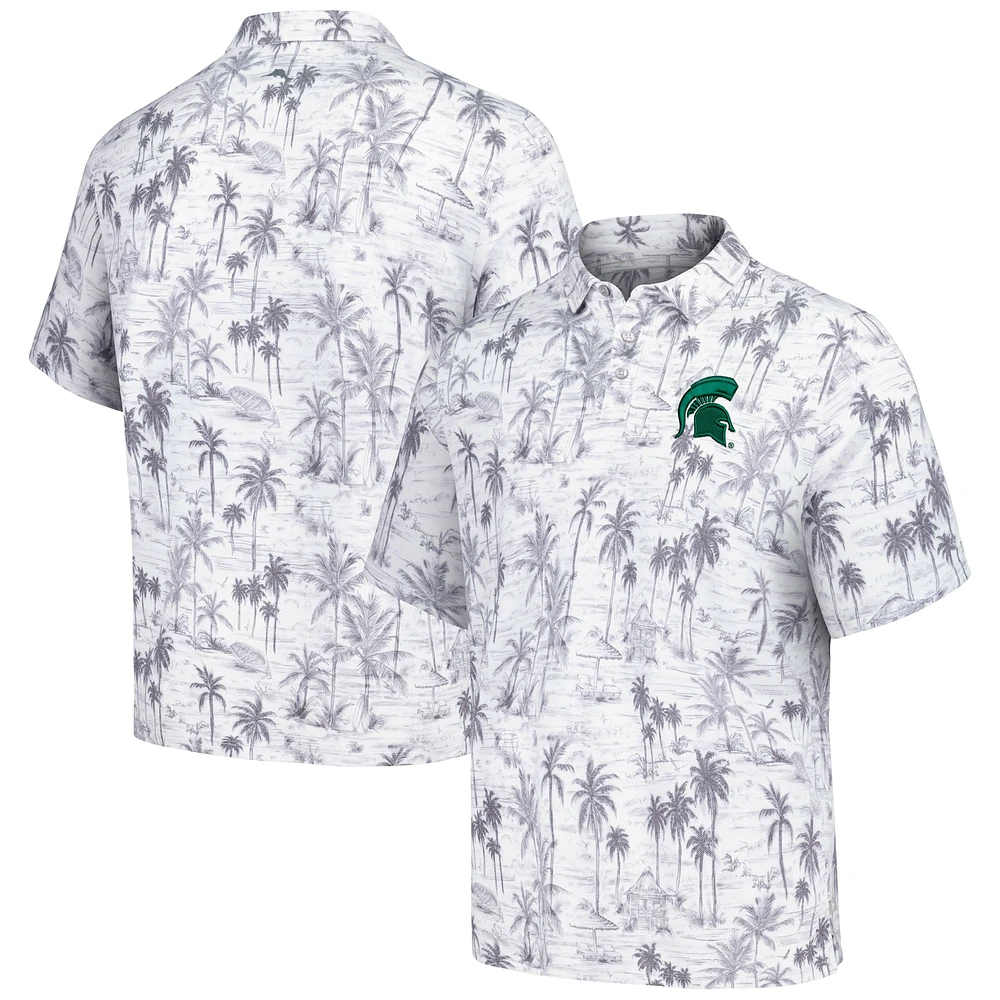 Polo tri-mélange Tommy Bahama pour hommes Michigan State Spartans Sport Cabana Shores IslandZone