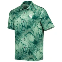 Men's Tommy Bahama Green Michigan State Spartans Big & Tall Coast Luminescent Fronds IslandZone Button-Up Camp Shirt