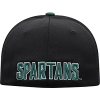 Casquette Homme Top of the World Noir/Vert Michigan State Spartans Two-Tone Reflex Hybrid Tech Flex