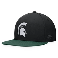 Men's Top of the World Black Michigan State Spartans Fitted Hat