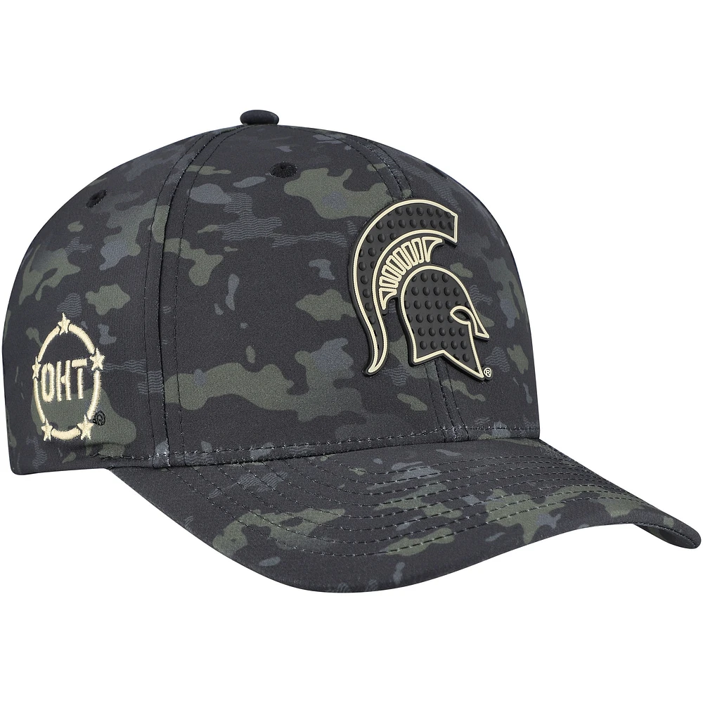 Men's Top of the World  Black Michigan State Spartans Operation Hat Trick Adjustable