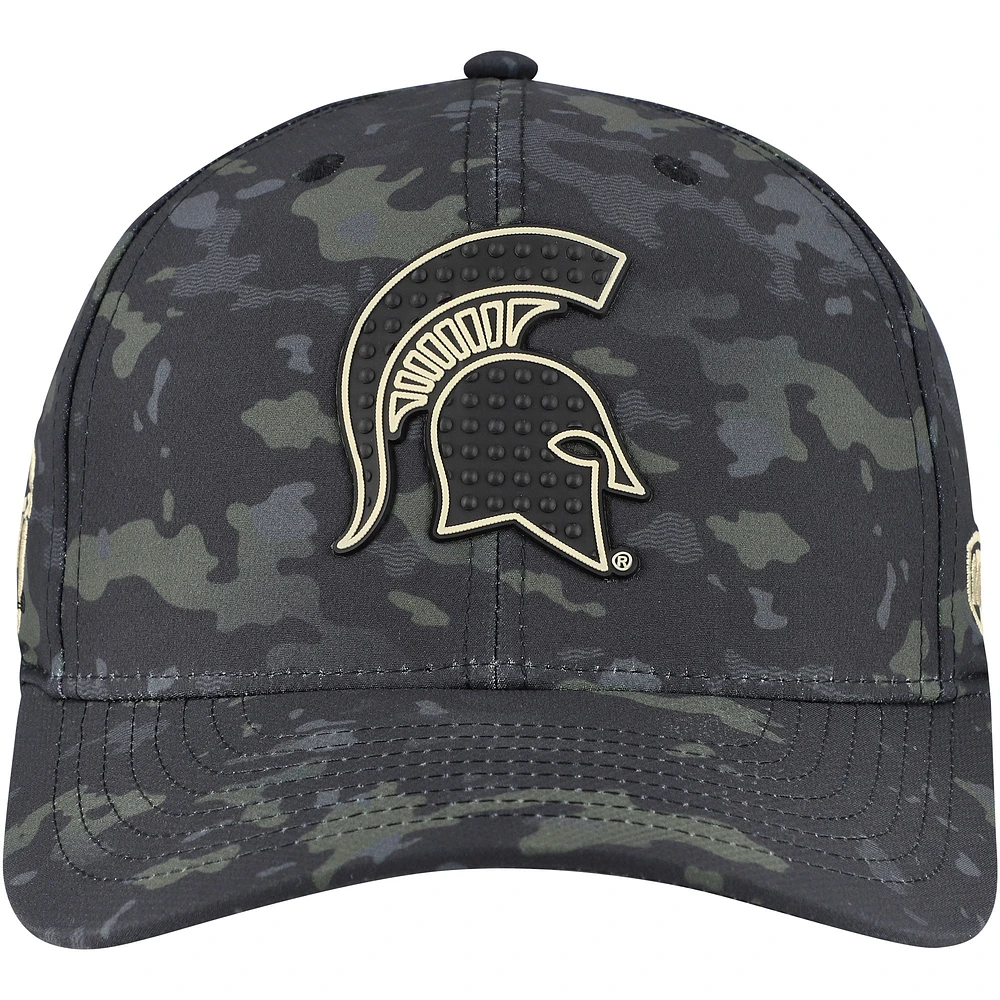 Men's Top of the World  Black Michigan State Spartans Operation Hat Trick Adjustable