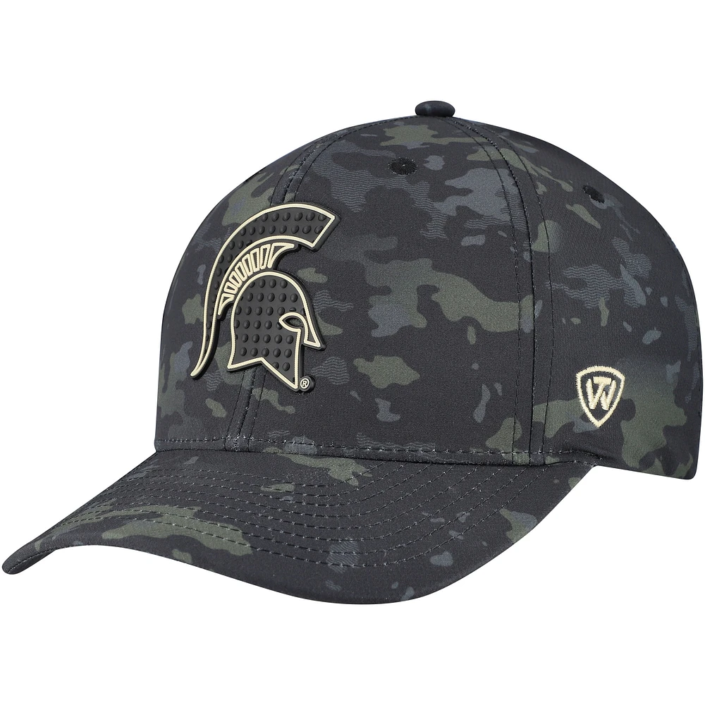 Men's Top of the World  Black Michigan State Spartans Operation Hat Trick Adjustable