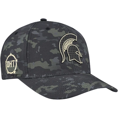 Men's Top of the World  Black Michigan State Spartans Operation Hat Trick Adjustable
