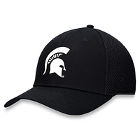 Men's Top of the World Black Michigan State Spartans Spacer Flex Hat