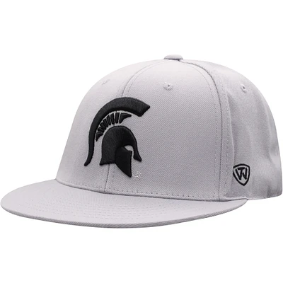 Casquette ajustée Top of the World pour hommes, gris, Michigan State Spartans