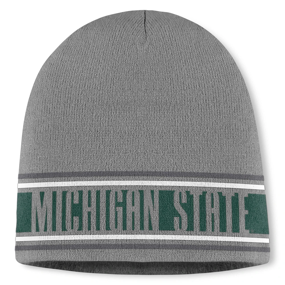 Bonnet tricoté Jace pour homme Top of the World gris Michigan State Spartans