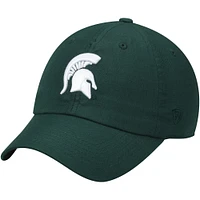 Casquette réglable pour homme Top of the World Green Michigan State Spartans avec logo principal