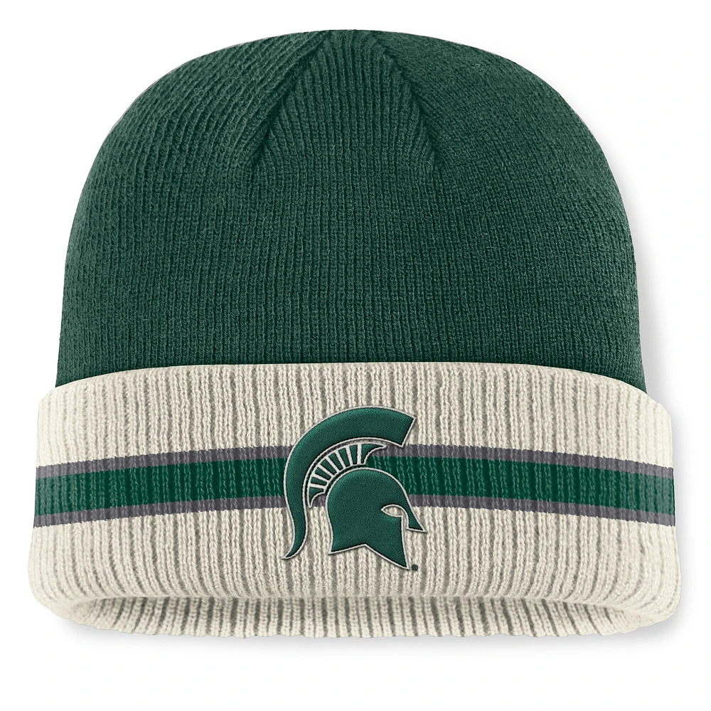 Bonnet tricoté à revers Silas pour homme Top of the World des Michigan State Spartans