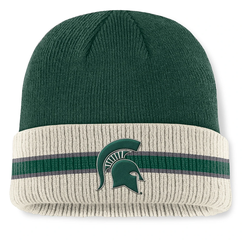 Bonnet tricoté à revers Silas pour homme Top of the World des Michigan State Spartans