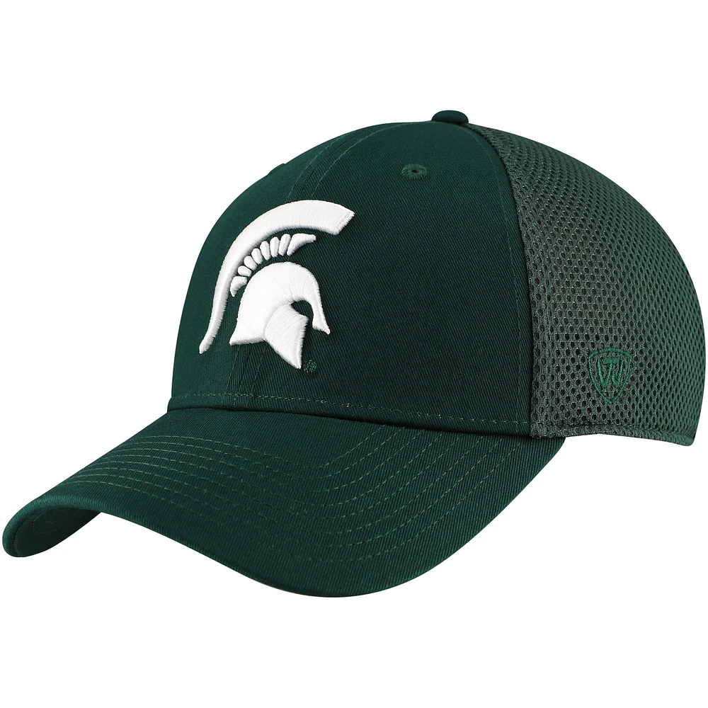 Men's Top of the World Green Michigan State Spartans Spacer Flex Hat