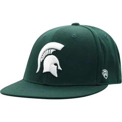 Michigan State Spartans Top of the World Team Color Fitted Hat - Green