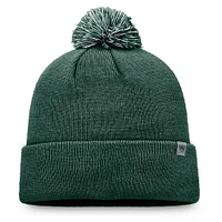 Men's Top of the World Green Michigan State Spartans Team Logo Cuffed Knit Hat with Pom
