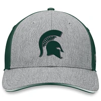 Men's Top of the World Heather Gray/Green Michigan State Spartans Merge Flex Hat