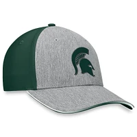 Men's Top of the World Heather Gray/Green Michigan State Spartans Merge Flex Hat