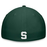 Men's Top of the World Heather Gray/Green Michigan State Spartans Merge Flex Hat