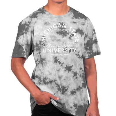 Michigan State Spartans Uscape Apparel Black Crystal Tie-Dye T-Shirt
