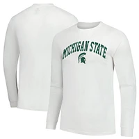 Men's  White Michigan State Spartans Basic Long Sleeve T-Shirt