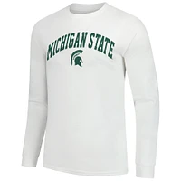 Men's  White Michigan State Spartans Basic Long Sleeve T-Shirt