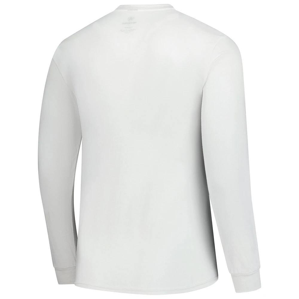 Men's  White Michigan State Spartans Basic Long Sleeve T-Shirt