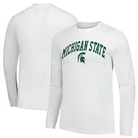 Men's  White Michigan State Spartans Basic Long Sleeve T-Shirt