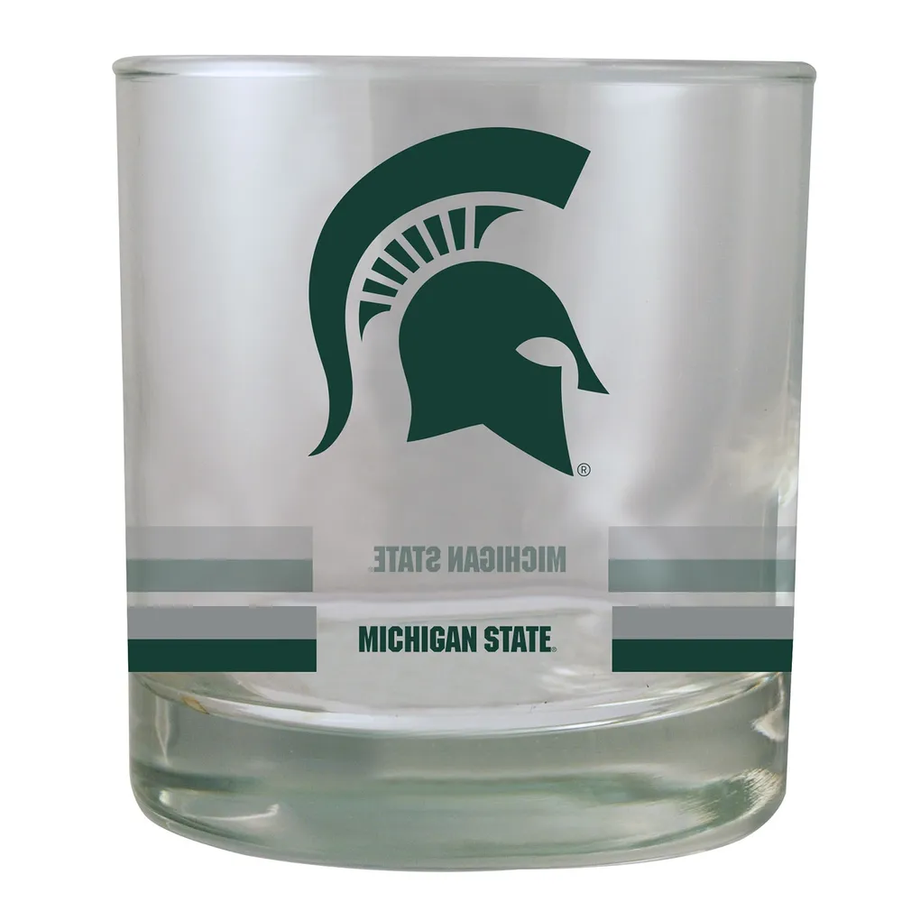 Michigan State Spartans 10 oz. Verre à bandes de roches