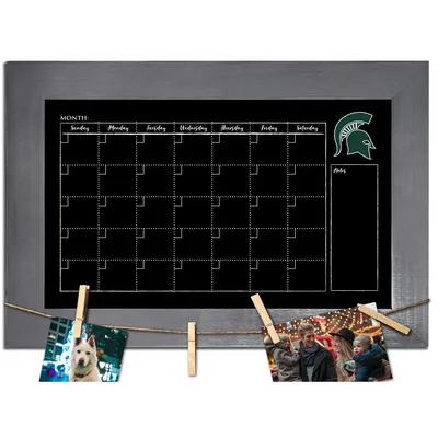 Michigan State Spartans 11" x 19" Monthly Chalkboard with Frame & Clothespins Sign