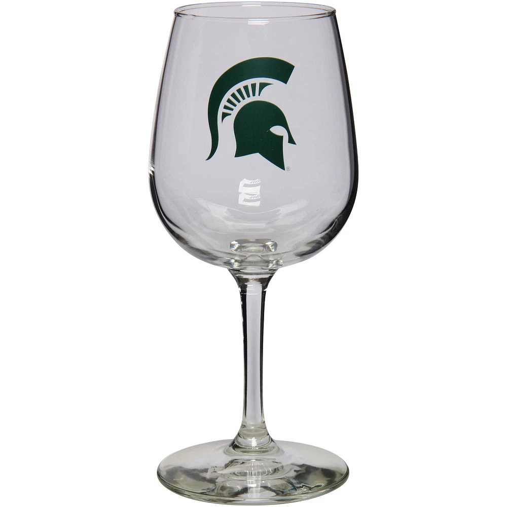 Spartiates de l'État du Michigan 12 oz. Verre à vin à pied