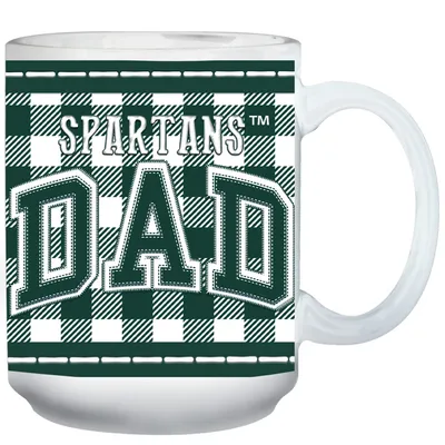 Michigan State Spartans 15oz. Buffalo Plaid Father's Day Mug