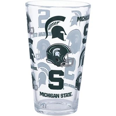 Michigan State Spartans 16 oz. Verre à pinte à imprimé intégral