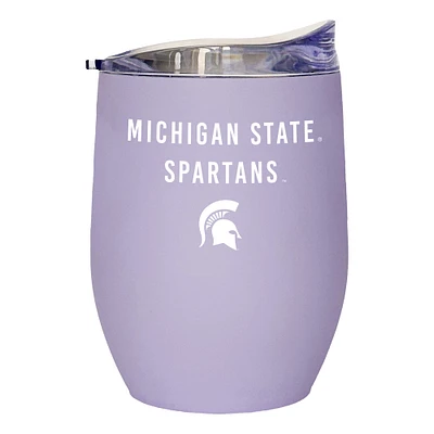 Spartiates de l'État du Michigan 16oz. Gobelet incurvé doux au toucher lavande