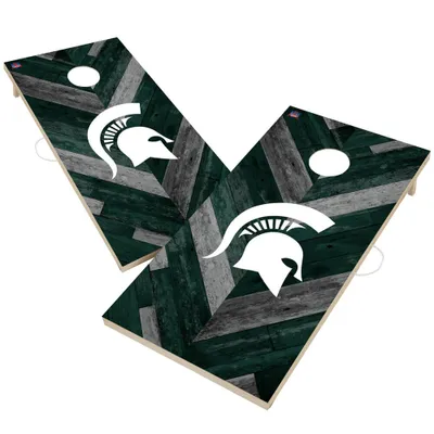 Michigan State Spartans 2' x 4' Herringbone Design Cornhole Set