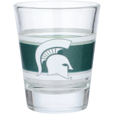 Michigan State Spartans 2 oz. Verre à liqueur à rayures