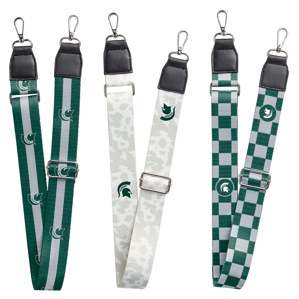 Ensemble de 3 sangles de sac Michigan State Spartans