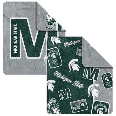 Couverture tissée Dream Weave 50" x 60" des Spartans de l'État du Michigan