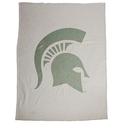 Couverture sweat-shirt 54" x 84" des Spartans de l'État du Michigan