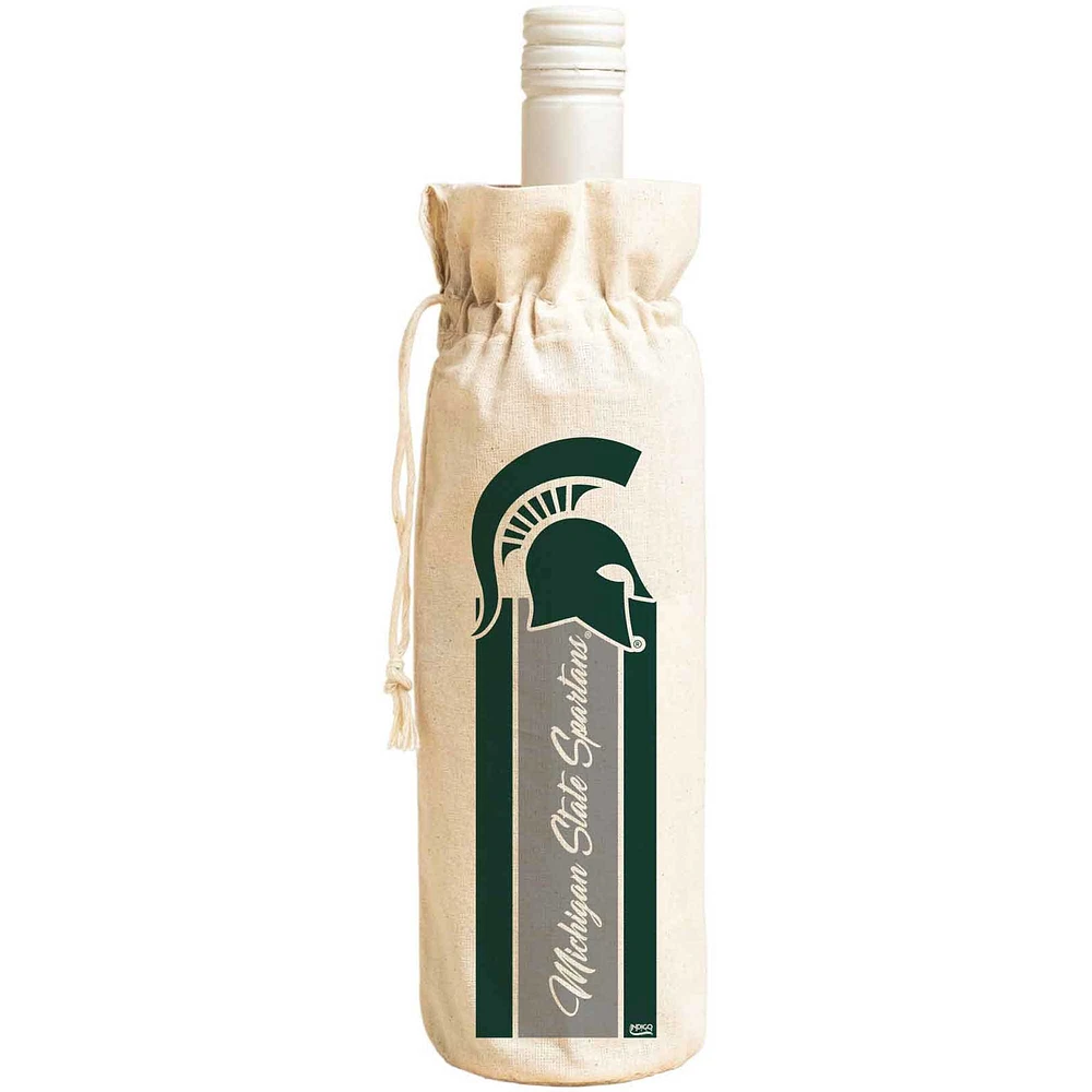 Michigan State Spartans Canvas Wine Tote