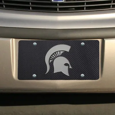 Michigan State Spartans Carbon Fiber License Plate