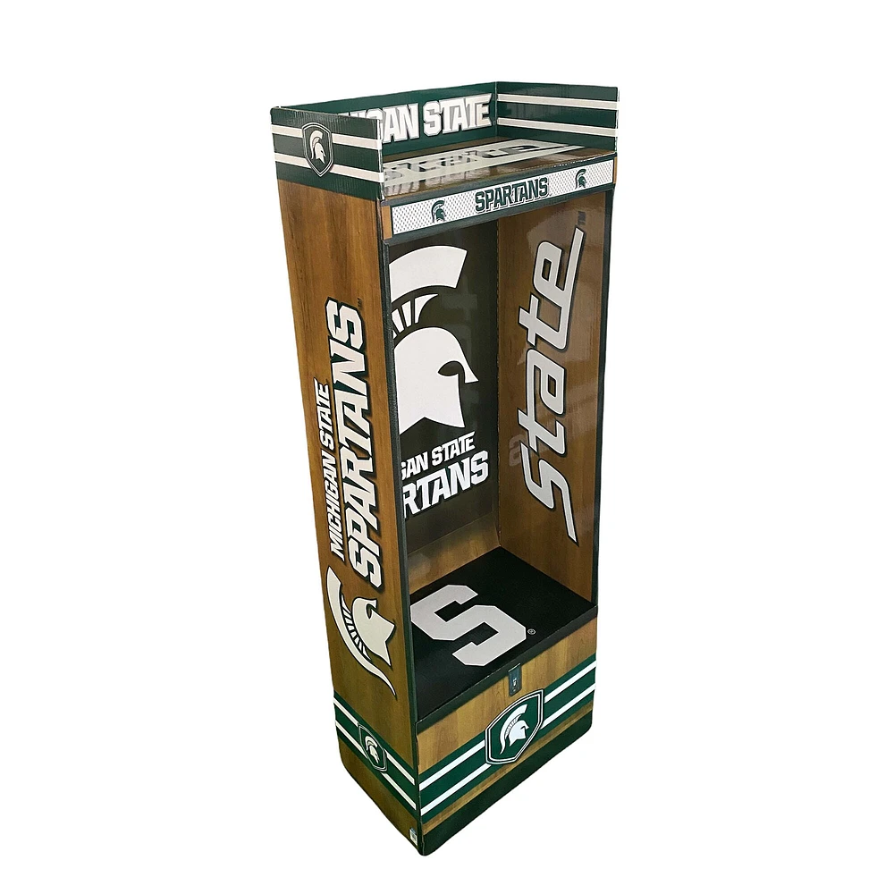 Casier de sport en carton ondulé des Spartans de l'État du Michigan
