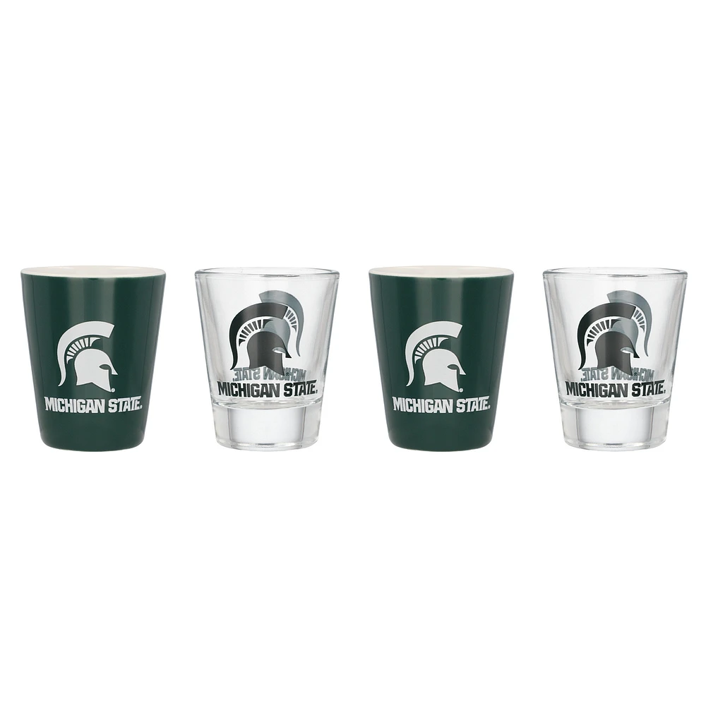 Michigan State Spartans Four-Pack Shot Glass Set