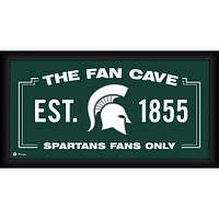 Michigan State Spartans Framed 10" x 20" Fan Cave Collage