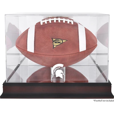 Étui de football avec logo de base en acajou des Spartans de l'État du Michigan et dos en miroir