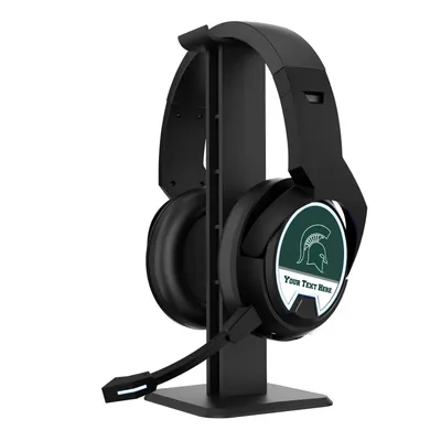 Michigan State Spartans Personalized Bluetooth Gaming Headphones & Stand