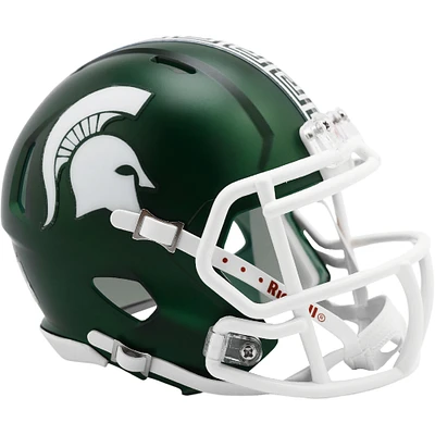 Casque Riddell 2023 Green Revolution Speed ​​Mini des Spartans de l'État du Michigan