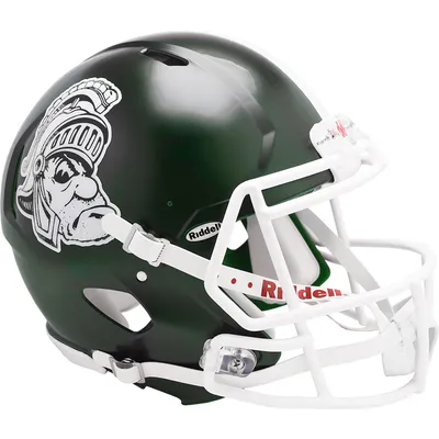 Michigan State Spartans Riddell Speed ​​Casque authentique avec logo Gruff Sparty